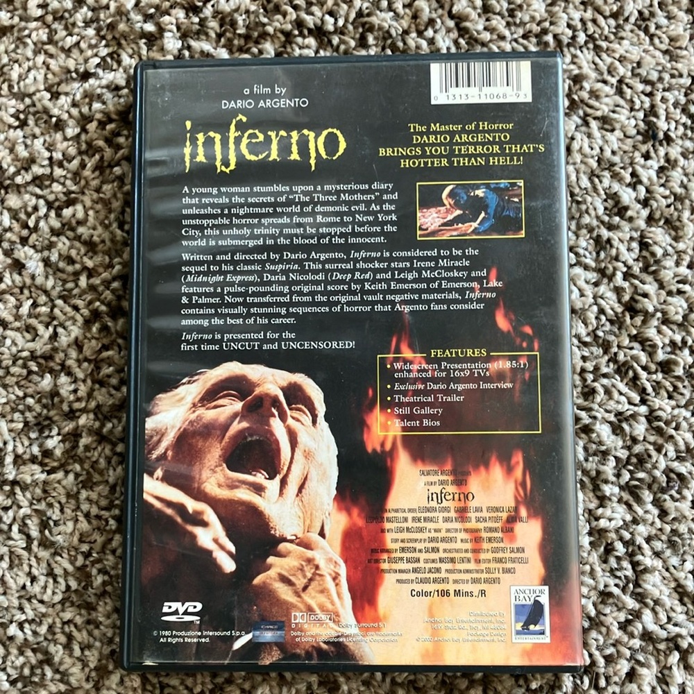 Inferno DVD - Dario Argento Collection - Picture 2 of 5